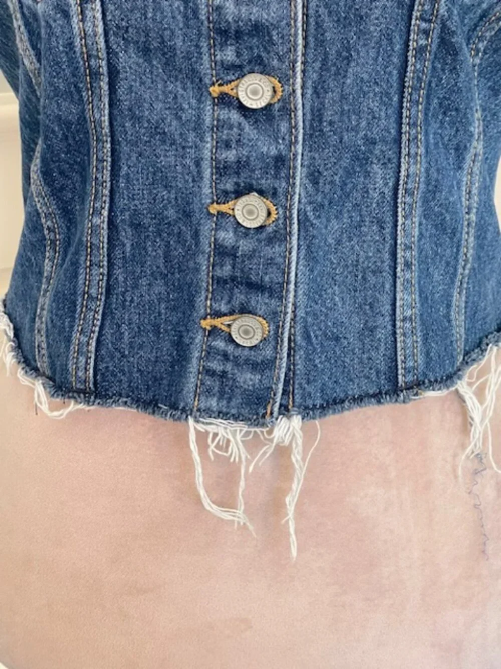 Levi's X Free People Denim Lace Up Corset Bustier Tank Top Small - Picture 4 of 10